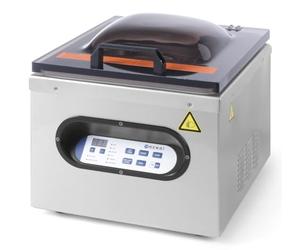 HENDI Envasadora al Vacío de Campana, 6 Niveles de Vacío, Función Marinado, Barra de Sellado 290x3,5mm, Bomba Rotativa 77 l/min,Tapa Transparente, 230V/630W, 425x359x(H)366mm, Acero Inoxidable