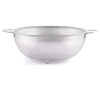 HENDI Escurridor de cocina, colador, para cocinar, lavar, pasta, fideos, espaguetis, frutas, verduras, ensaladas, redondo, perforado, con base y 2 asas, ø28.5cm, acero inoxidable