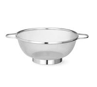HENDI Escurridor de Cocina Redondo ø25,7cm, Colador de Malla Fina en Acero Inoxidable con Base y 2 Asas, para Pasta, Fideos, Verduras, Frutas y Ensaladas, Altura 11cm