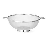 HENDI Escurridor de Cocina Redondo ø31cm, Colador de Malla Fina en Acero Inoxidable con Base y 2 Asas, para Pasta, Fideos, Verduras, Frutas y Ensaladas, Altura 12,6cm