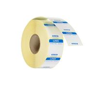 HENDI Etiquetas diarias de seguridad alimentaria, lunes, rollo de 1000 etiquetas color azul, 25x25mm