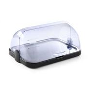 HENDI Expositor refrigerado con cubierta deslizante roll-top, conjunto exhibidor de alimentos con bandeja de acero inoxidable y 2 bloques refrigerantes, 440x320x(H)205mm, negro, ABS, SAN