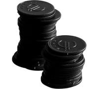 HENDI Fichas plásticas grabadas con símbolo del euro, BarUp, reutilizables, fichas monedas para pagos alternativos y vales de consumición en bares, restaurantes, eventos, 100 uds, ⌀25mm, ABS, negro