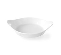 HENDI Fuente para horno, redonda, plato de horno, microondas, 185x152x(H)40mm, porcelana, blanco crema