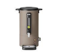 HENDI Hervidor de agua eléctrico 9L UNIQ, dispensador de bebidas calientes, termo de una pared para vino, té, hasta 100°C, 230V, 50/60Hz, 950W, 307x330x(H)450mm, gris topo, acero inoxidable, PP