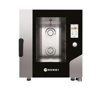 HENDI Horno de convección a vapor con pantalla táctil, sistema de lavado automático, 7xGN 1/1, 5 velocidades de ventilador, 30-270°C, 400V, 11,4kW, 730x784x(H)850mm, acero inoxidable