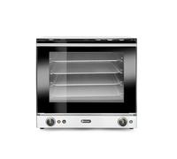HENDI Horno de Convección Profesional H90S con Humidificación manual, 2670W, incl. 4 Bandejas de Aluminio, 2 Ventiladores, 50-300°C, Puerta Doble Cristal, 230V, 595x595x(H)570mm, Acero Inoxidable
