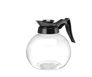HENDI Jarra de café, universal, transparente, 1,8L, servidor, recipiente de vidrio para cafeteras de goteo, de filtro, para filtrar y servir café, con tapa y asa de polipropileno, ⌀185x(H)170mm