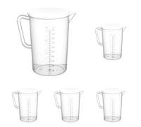 HENDI Jarra medidora de polipropileno - 1 L - diámetro110x(H)170 mm, Transparente (Paquete de 5)