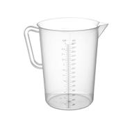 HENDI Jarra Medidora de Polipropileno con Escala Graduada, Capacidad 3 L, Vaso Medidor Transparente con Asa y Pico Vertedor, Ø160x(H)240mm