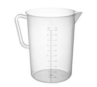 HENDI Jarra Medidora de Polipropileno con Escala Graduada, Capacidad 5 L, Vaso Medidor Transparente con Asa y Pico Vertedor, Ø190x(H)270mm