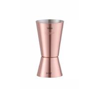 HENDI Jigger doble 25/50ml, BarUp, vaso medidor de cócteles, medidor dosificador de barra, barman, bar, bebidas, cocktails, ø42x(H)86mm, acero inoxidable enchapado en cobre