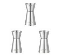 HENDI Jigger doble 25/50ml, BarUp, vaso medidor de cócteles, medidor dosificador de barra, barman, bar, bebidas, cocktails, ø43x(H)85mm, acero inoxidable (Paquete de 3)