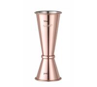 HENDI Jigger doble 30/50ml, BarUp, vaso medidor de cócteles, medidor dosificador de barra, barman, bar, bebidas, cocktails, ø45x(H)114mm, acero inoxidable enchapado en cobre