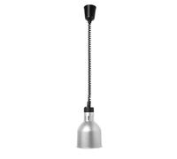 HENDI Lámpara de Calor Colgante, Altura Ajustable, cilíndrica, lámpara térmica de Cocina para Calentar Alimentos, lámpara de Infrarrojos, 230V, 250W, Ø175x(H) 250mm, Aluminio, Color Plata