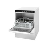HENDI Lavavajillas industrial, para cestas 40x40cm, con control electromecánico, máquina lavaplatos lavavasos lavacopas, 230V, 2800W, 470x510x(H)710mm, acero inoxidable