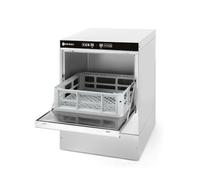 HENDI Lavavajillas industrial, para cestas 40x40cm, con control electromecánico, máquina lavaplatos lavavasos lavacopas, 230V, 2800W, 470x510x(H)710mm, acero inoxidable