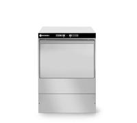HENDI Lavavajillas industrial, para cestas 40x40cm, con control electrónico, máquina lavaplatos lavavasos lavacopas, 230V, 2800W, 470x510x(H)710mm, acero inoxidable