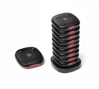 HENDI Localizadores para Restaurantes, Kit de 10 Bípers Inalámbricos con Estación de Carga, Aviso por Vibración/Sonido/Luz LED, Compatible con Sistema HENDI 201633, 80x80x(H)100mm, ABS