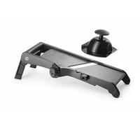 HENDI Mandolina japonesa, cortador, rebanador, manual, regulable, para vegetales, alimentos, frutas, diferentes cuchillas y grosor de corte: 0,5-9mm, acero inoxidable, PP, negro