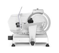 HENDI Máquina cortadora, diámetro de cuchillo: 300 mm, 650 x 485 x 440 mm | Grosor de corte ajustable (0-16 mm), motor refrigerado por aire, cortadora de carne, 230 V/250 W, aluminio, acero inoxidable