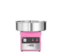 HENDI Máquina eléctrica de algodón de azucar, 220-240V, 50/60Hz, 1200W, 11kg, IPX3, ø520x(H)503mm, rosado, acero inoxidable