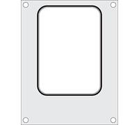 HENDI Matriz, marco, molde, de sellado, 330005 Termoselladora de bandejas, junta de silicona negra, adecuado para envase de 187x137 mm, aluminio pulido