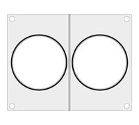HENDI Matriz, marco, molde, de sellado, 330005 Termoselladora de bandejas, junta de silicona negra, adecuado para 2 envases o 2 recipientes redondos de diámetro 115 mm cada uno, aluminio pulido