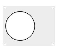 HENDI Matriz, marco, molde, de sellado, 330005 Termoselladora de bandejas, junta de silicona negra, adecuado para envase o recipiente redondo de diámetro 153 mm, aluminio pulido