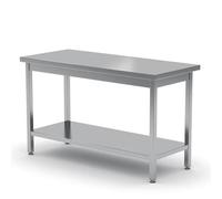 HENDI Mesa de Trabajo de Carga Pesada, Mesa de Cocina con Estante, 600 mm de Profundidad, área de Trabajo 360˚, Mesa de Cocina, Acero Inoxidable, Mesa, automontaje, Patas Ajustables en Altura,