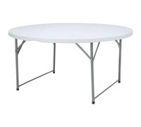 HENDI Mesa Redonda Plegable para bufé, AmerBox, sin Montaje, Resistente, Ligera y colapsable, para Eventos, Banquetes y Servicio de Comidas, Ø1800x(H) 740mm, Polietileno de Alta Densidad (HDPE)