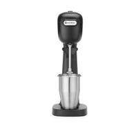 HENDI Batidora, Mezclador de bebidas, Frappés, Incluye 2 vasos mezcladores (acero inoxidable y policarbonato) y 2 juegos de 2 mezcladores cada uno, 230V/400W, 170x196x(H)490mm, Negro