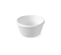 HENDI Mini cuenco/ramekin de melamina para servir y presentación, 100 ml, unidad, ⌀85x(H)45 mm, blanco