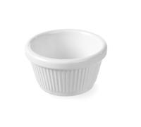 HENDI Mini cuenco/ramekin de melamina para servir y presentación, 50 ml, unidad, ⌀70x(H)35 mm, blanco