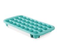 HENDI Molde para cubitos de hielo con tapa y bandeja inferior, BarUp, 32 cavidades, 337x170x(H)40mm, color azul, ABS, silicona