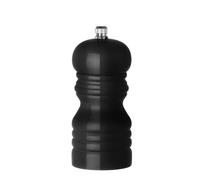 HENDI Molino molinillo triturador de pimienta, pimentero, con mecanismo de molienda regulable de acero inoxidable, ø50x(H)113mm, madera, negro brillante