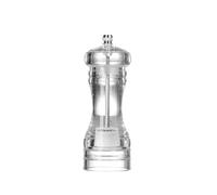 HENDI Molino molinillo triturador de pimienta, pimentero, con mecanismo de molienda regulable de acero inoxidable, ø50x(H)140mm, acrílico, transparente
