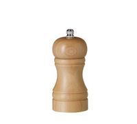 HENDI Molino molinillo triturador de sal, salero, con mecanismo de molienda regulable de cerámica, ø50x(h)113mm, madera clara