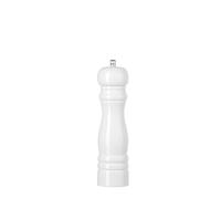 HENDI Molino molinillo triturador de sal, salero, con mecanismo de molienda regulable de cerámica, ø55x(H)215mm, madera, blanco brillante