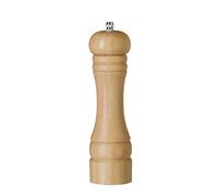 HENDI Molino molinillo triturador de sal, salero, con mecanismo de molienda regulable de cerámica, ø57x(H)215mm, madera clara