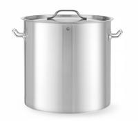 Hendi Olla de cocina 50 L con tapa – acero inoxidable, fondo de inducción, ø400×400 mm