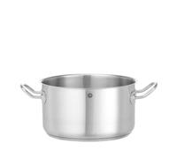 HENDI Olla de cocina, mediana, sin tapa, caldero, cacerola, apta para fogones de gas, de inducción, eléctricos y de cerámica, apta para el lavavajillas, 6L, ø240x(H)135mm, acero inoxidable