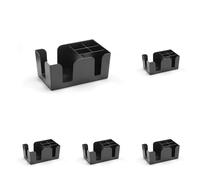 HENDI Organizador para Bar, Bar Caddy, de 6 compartimentos, unidad de almacenamiento práctica para pajitas, servilletas, agitadores y decoración de cócteles, 240x145x(H)105mm, plástico ABS, negro