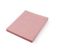HENDI Papel alimentario antigrasa, paquete de 500 hojas, papel parafinado o encerado a cuadros rojos y blancos para envolver o servir alimentos, 250x350mm