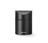 HENDI Papelera de sobremesa con tapa basculante, 1,2 L, metálica con pintura en polvo, ø120x(H)165mm, negra