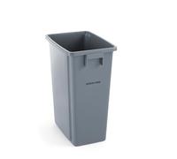 HENDI Cubo contenedor recipiente de basura residuos desechos, rectangular y se estrecha cerca de la base, para cocina, 60L, 455x315x(h)580mm, gris, polipropileno