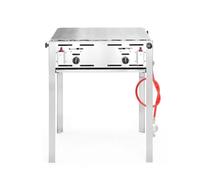 HENDI Parilla de gas Roast-Master Heavy Duty, grill, barbacoa, asador, fogón de gas propano y butano para parilladas, encendedor electrónico, 11,6kW(Hs), 650x540x(H)840mm, acero inoxidable 18/0