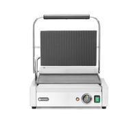 HENDI 263662 Parrilla de Contacto Panini, 2200 W, Acero Inoxidable