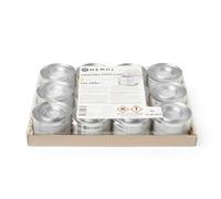 HENDI Pasta combustible, en lata, sin hollín y sin olor, tiempo de combustión ±3 horas, 12 unidades, gel combustible, gel bioetanol, para calentar alimentos, para calientaplatos, chafing dish, 200gr