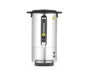 HENDI Percolador de café 7L, de una pared, con filtro incorporado y grifo antigoteo, para café molido grueso, 230V, 50/60Hz, 1050W, 307x330x(H) 450mm, acero inoxidable satinado, PP